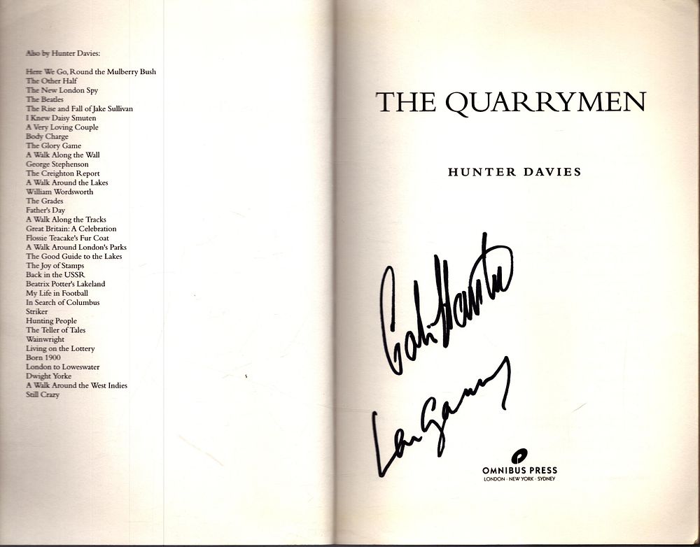Lot 580: Len Garry and Colin Hanton signed The Quarrymen...