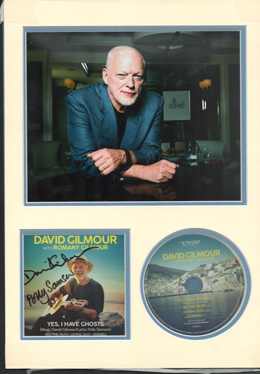 Lot 590: David Gilmour signed CD cover, disk also signed...