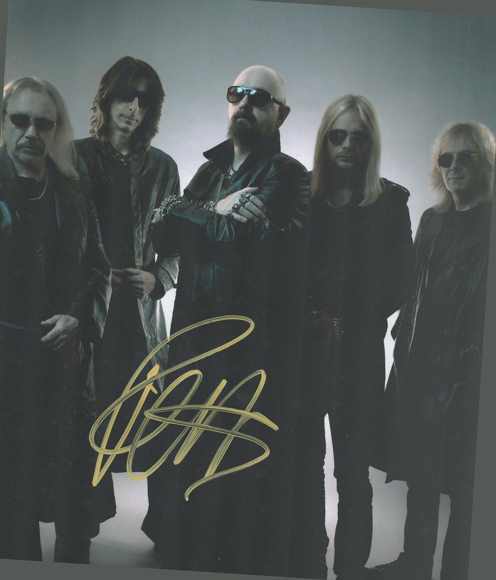 Lot 603: Judas Priest signed 15x10 colour photo. Good condition....