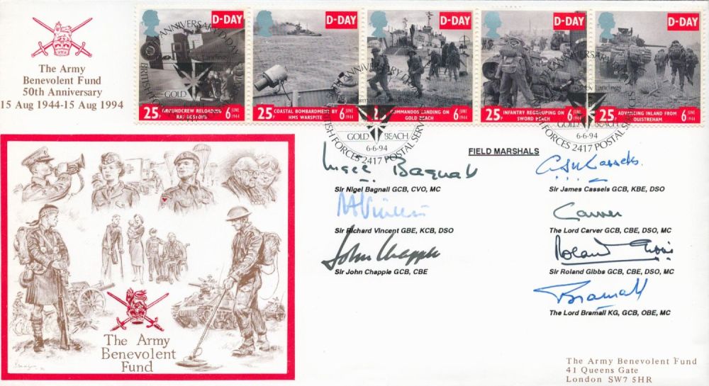 Lot 576: WW2 7 Field Marshals Signed The Army Benevolent...
