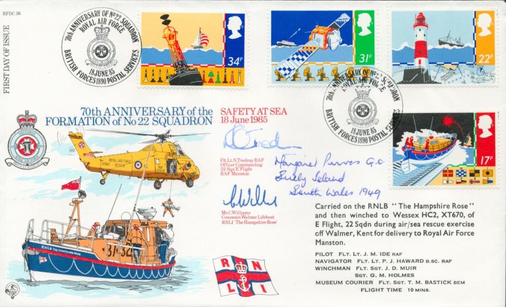 Lot 577: RAF Margaret Purves GC, Flt Lt N Tredray...