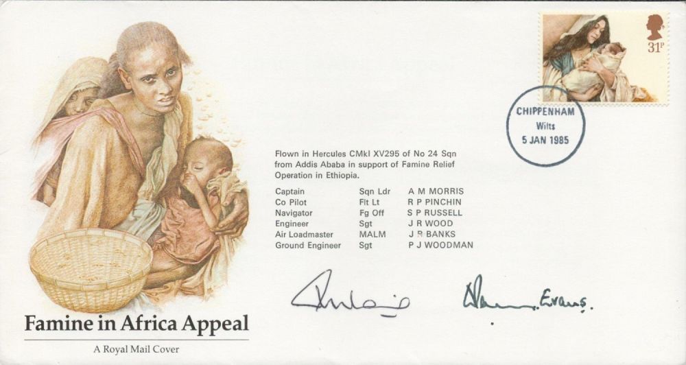 Lot 579: AVM D Parry-Evans and Capt Morris Signed Famine...