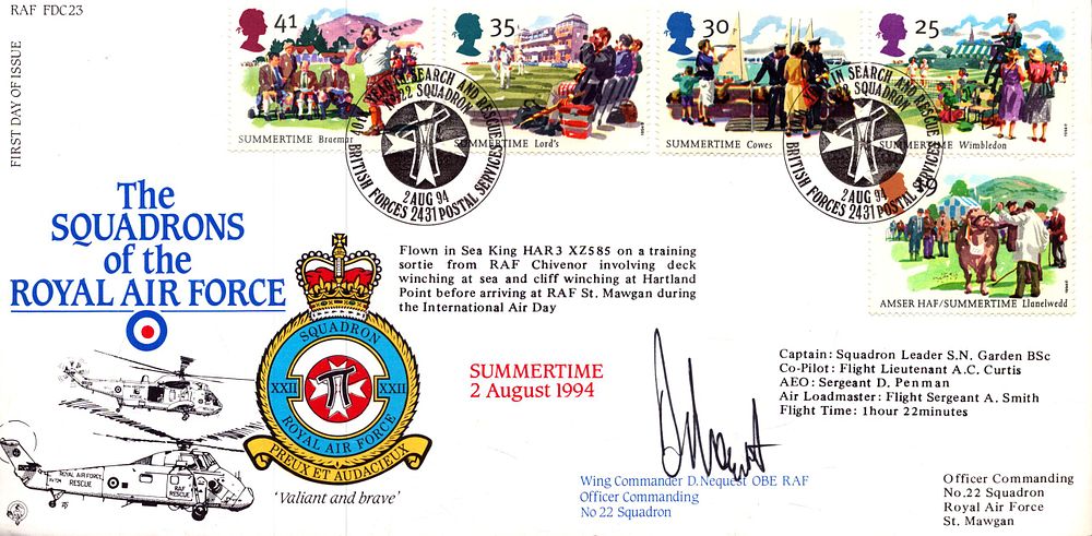 Lot 660: Wing Commander D. Nequest RAF signed The Squadron...