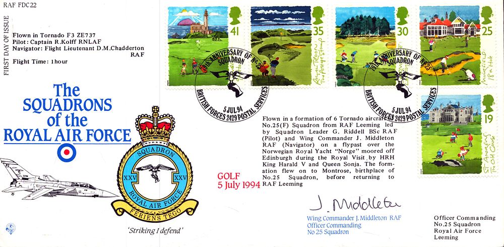 Lot 661: Wing Commander J. Middleton RAF signed The Squadron...