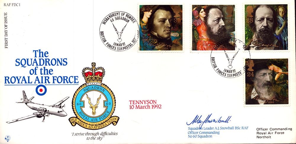 Lot 663: Squadron Ldr A.J. Snowball RAF signed The Squadron...