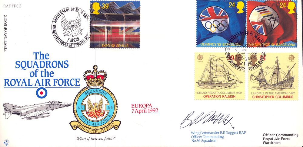 Lot 664: Wing Commander B.P. Doggett RAF signed The Squadron...
