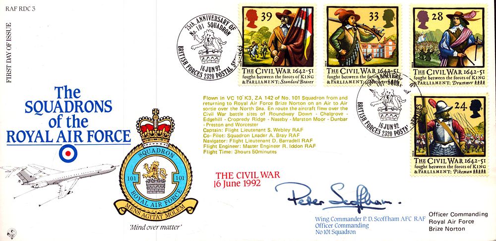 Lot 665: Wing Commander P.D. Scoffham RAF signed The Squadron...