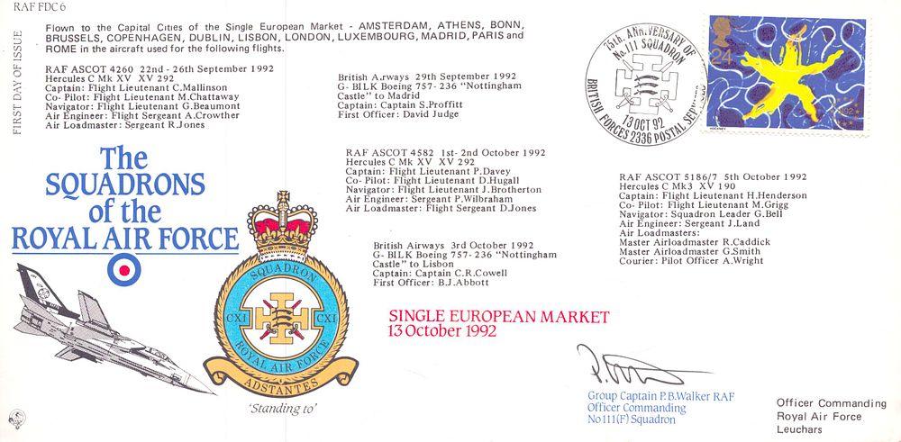 Lot 668: Group captain P.B. Walker RAF signed The Squadron...