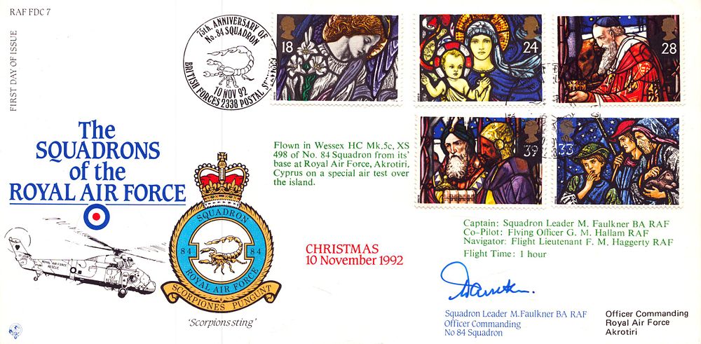 Lot 670: Squadron Ldr M. Faulkner RAF signed The Squadron...