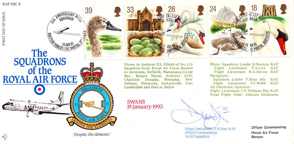 Lot 671: Wing Commander D.M. Barr RAF signed The Squadron...