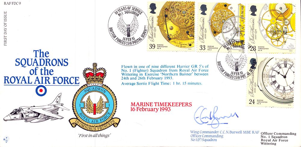 Lot 672: Wing Commander C.C. Burwell RAF signed The Squadron...