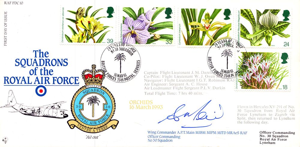 Lot 673: Wing Commander A.P.T. Main RAF signed The Squadron...