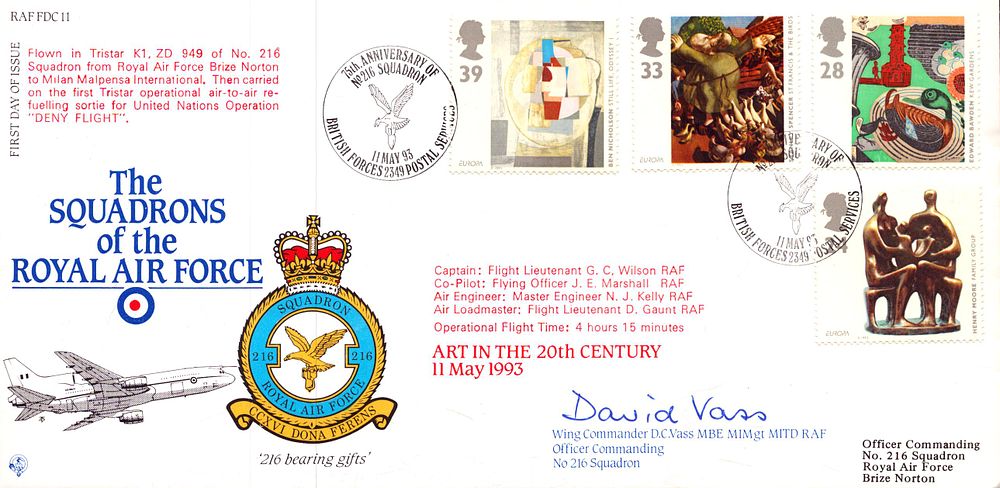 Lot 674: Wing Commander D.C. Vass RAF signed The Squadron...