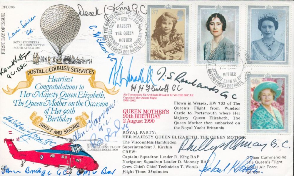 Lot 582: 12 George Cross Winners and Sir Arthur Winskill...