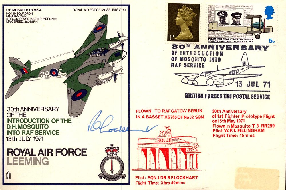 Lot 689: Pilot R.E. Lockhart signed FDC Royal Air Force...