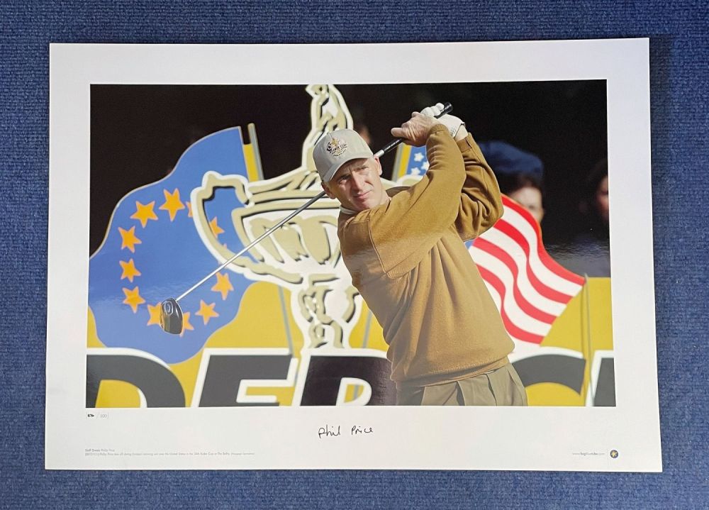 Lot 623: Phillip Price signed 16 x 23 coloured limited...