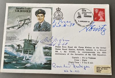 Rare Rossback Historic Aviators Multi Signed Cover Admiral Karl Donitz, Uboat commanders. 