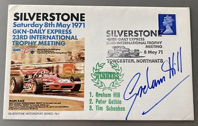 Graham Hill Signed 1971 Silverstone Race F1 Grand Prix Cover. Norman Graham Hill (15 February 