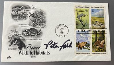 Peter Falk TV Actor Columbo signed 1981 USA Wildlife FDC. Peter Michael Falk was an American 