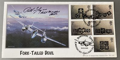 WW2 Memphis Bell pilot Capt Robert Morgan signed BHC official G. B. 2001 Occasions FDC. Rare 