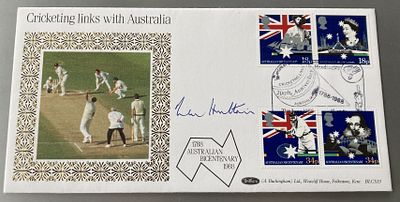 Cricket legend Len Hutton signed Benham 1988 Australian B-Centenary official FDC BLCS33 