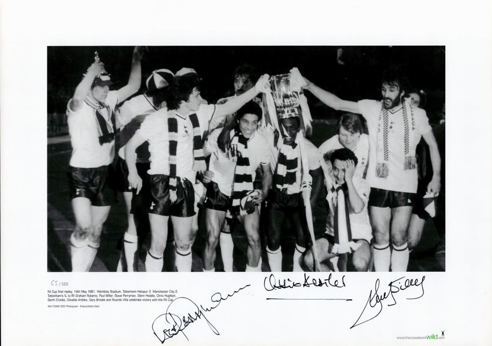 Lot 674: Tottenham Multi signed limited edition black and white...