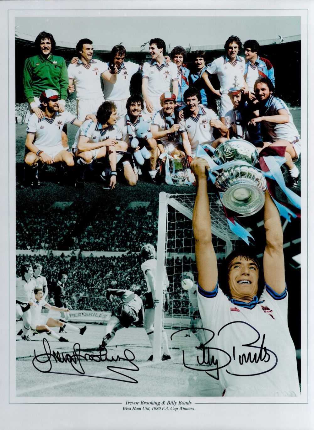 Lot 681: Trevor Brooking and Billy Bonds West Ham signed...