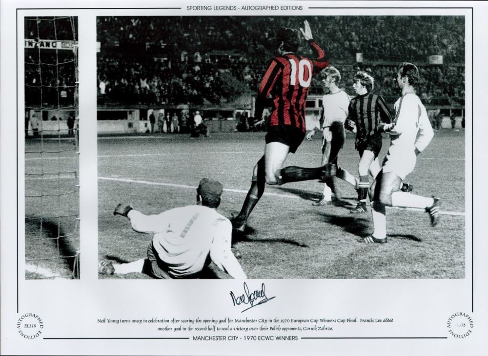 Lot 700: Neil Young Signed 16 x 12 Colourised Limited...