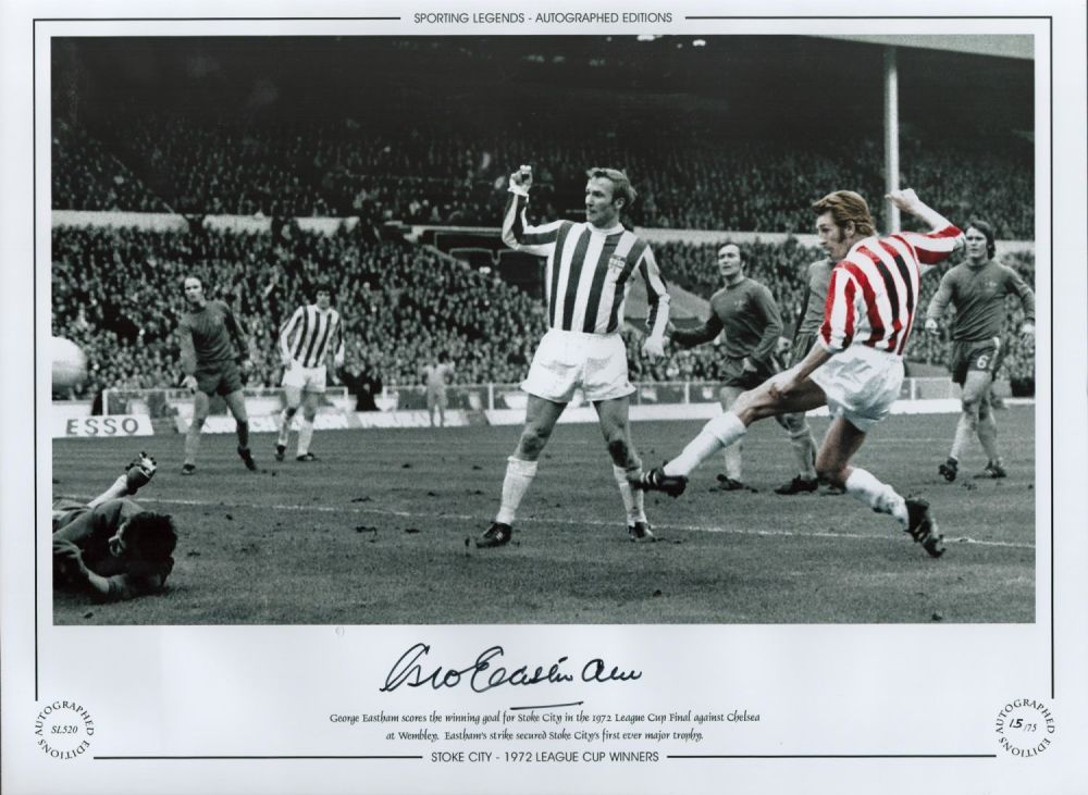 Lot 714: George Eastham Signed 16 x 12 Colourised Limited...
