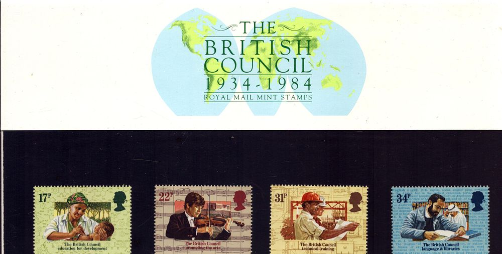 Lot 158: The British Council 1934-1984 stamp presentation pack. 4...