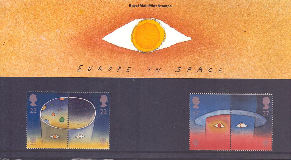 Lot 177: Europe in Space stamp presentation pack. 4 stamps....
