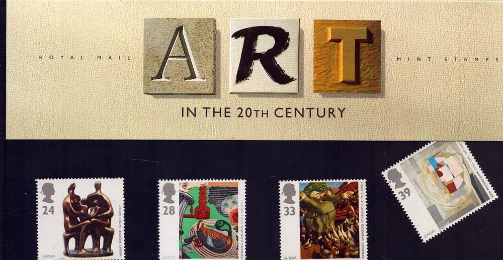 Lot 187: Art in the 20th century stamp presentation pack....