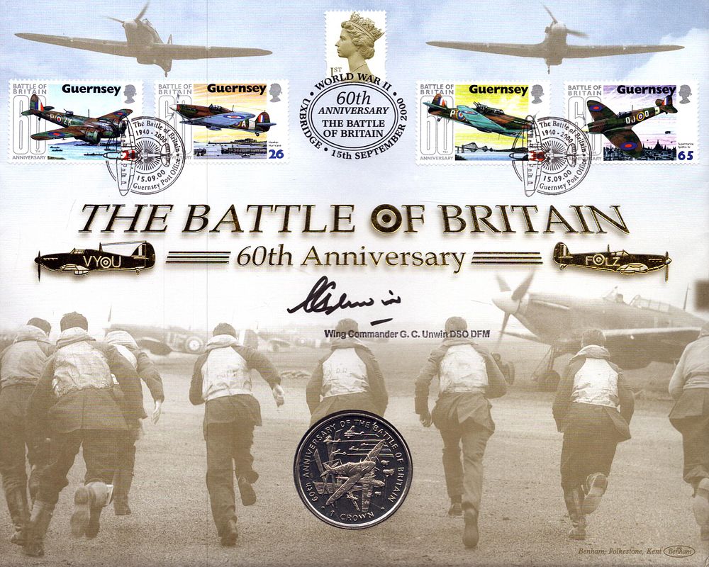 Lot 189: Wg Comm George Unwin DSO DFM signed Battle...