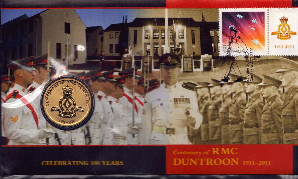 Lot 194: Centenary of RMC Duntroon 1911-2011 coin FDC. Good...