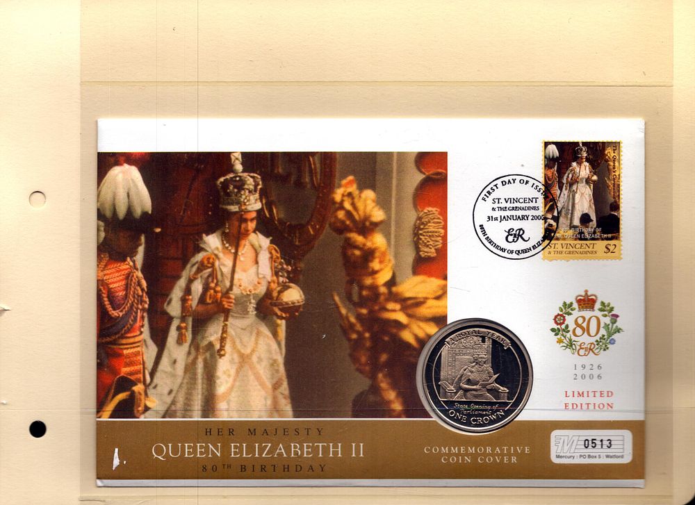 Lot 200: HM Queen Elizabeth II 80th birthday commemorative coin...