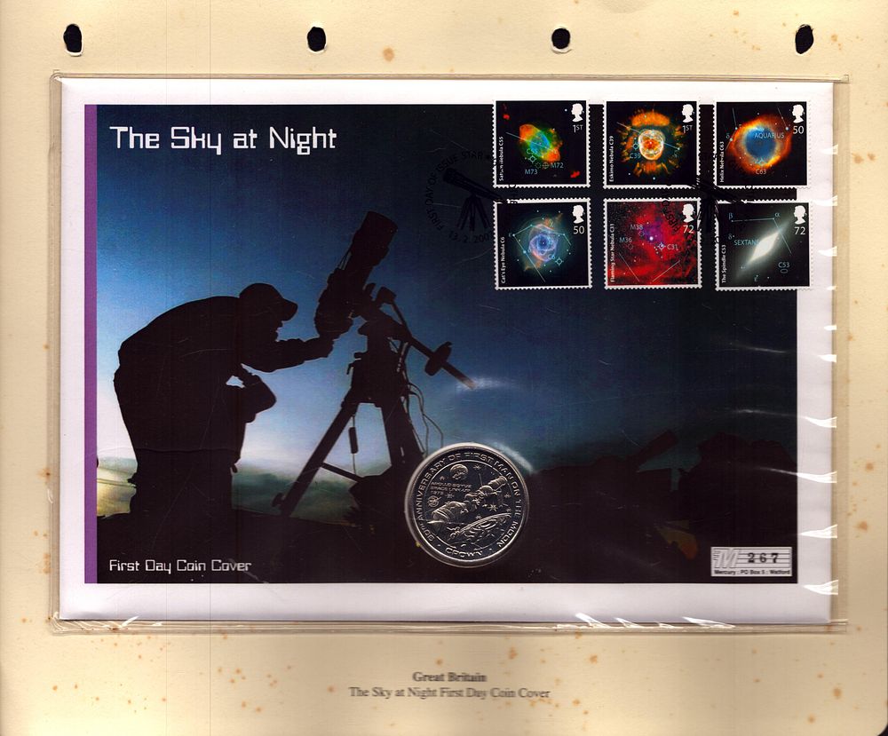 Lot 242: The Sky at night coin FDC. Numbered 267....