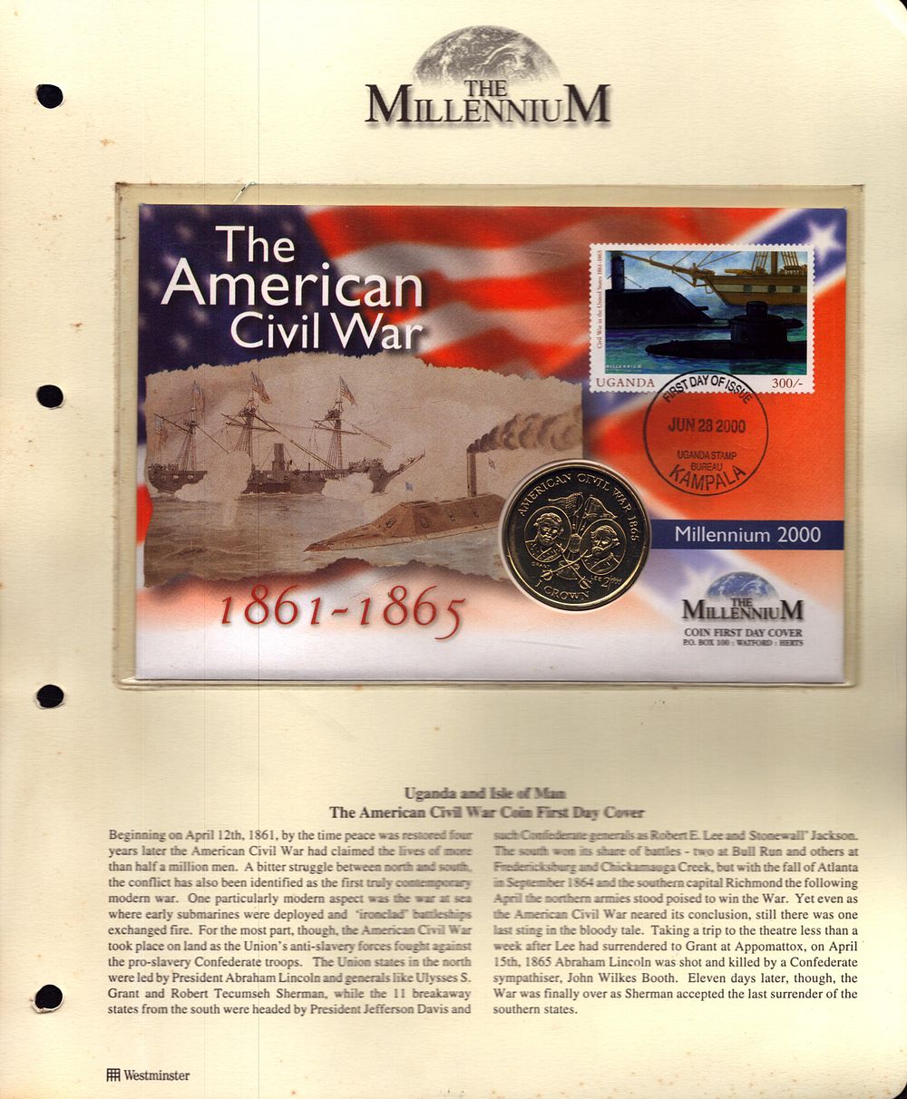 Lot 260: The American civil war coin FDC. Kampala FDI...