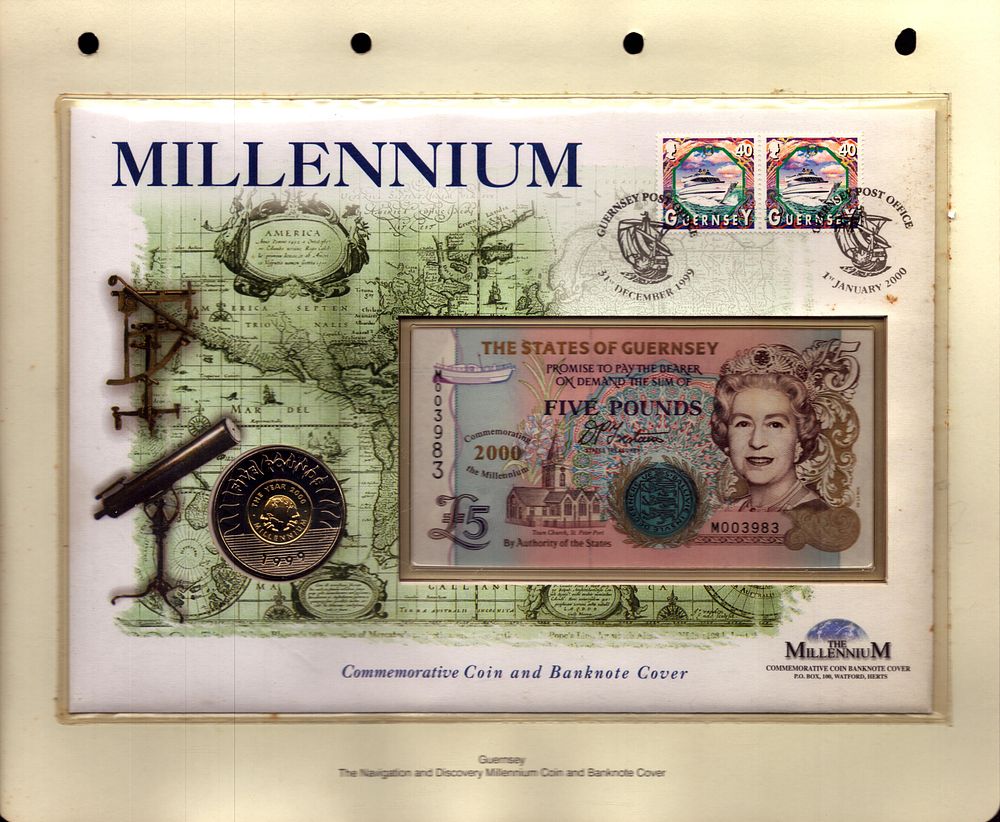 Lot 269: The Navigation and Discovery millennium coin and banknote...