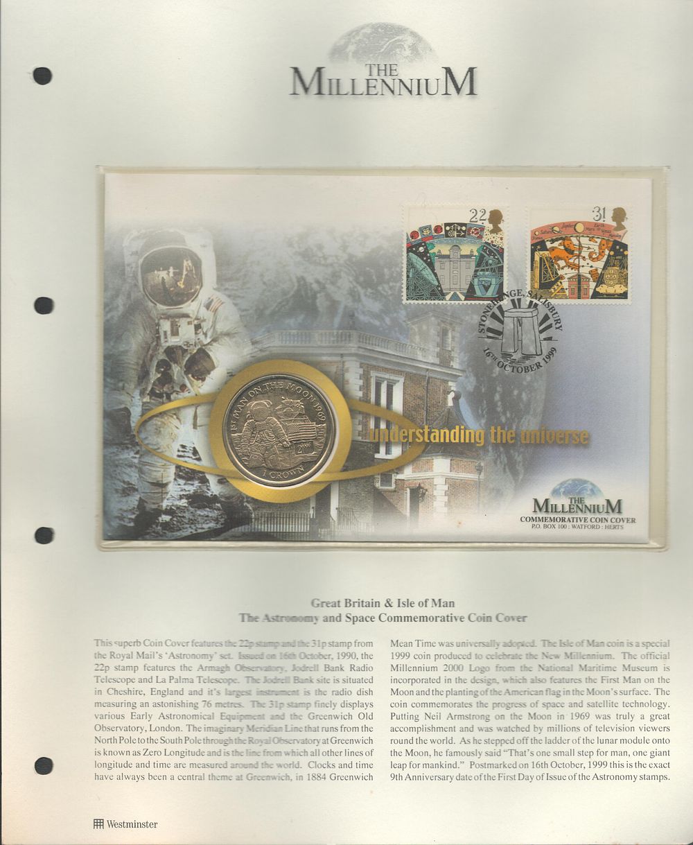 Lot 287: The astronomy and space commemorative coin cover. Stonehenge...