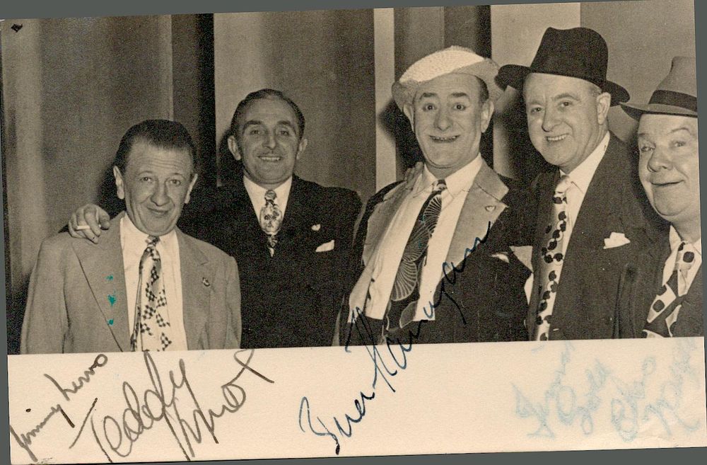 Lot 337: Crazy Gang signed 6x4inch black and white photo....