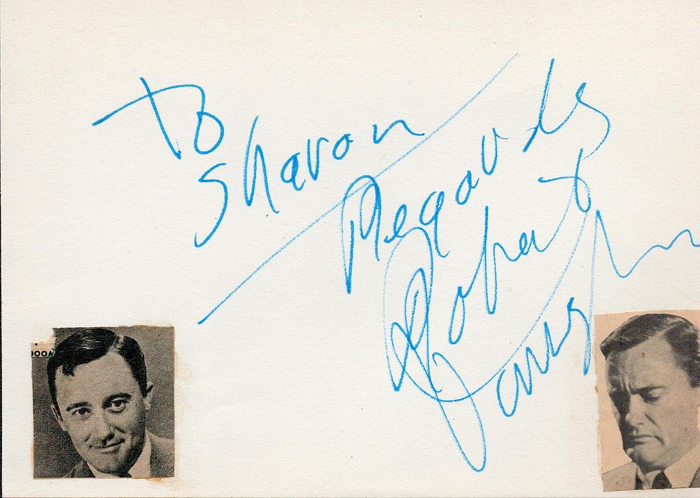 Lot 339: Robert Vaughn signed 6x4inch postcard. Good condition. All...
