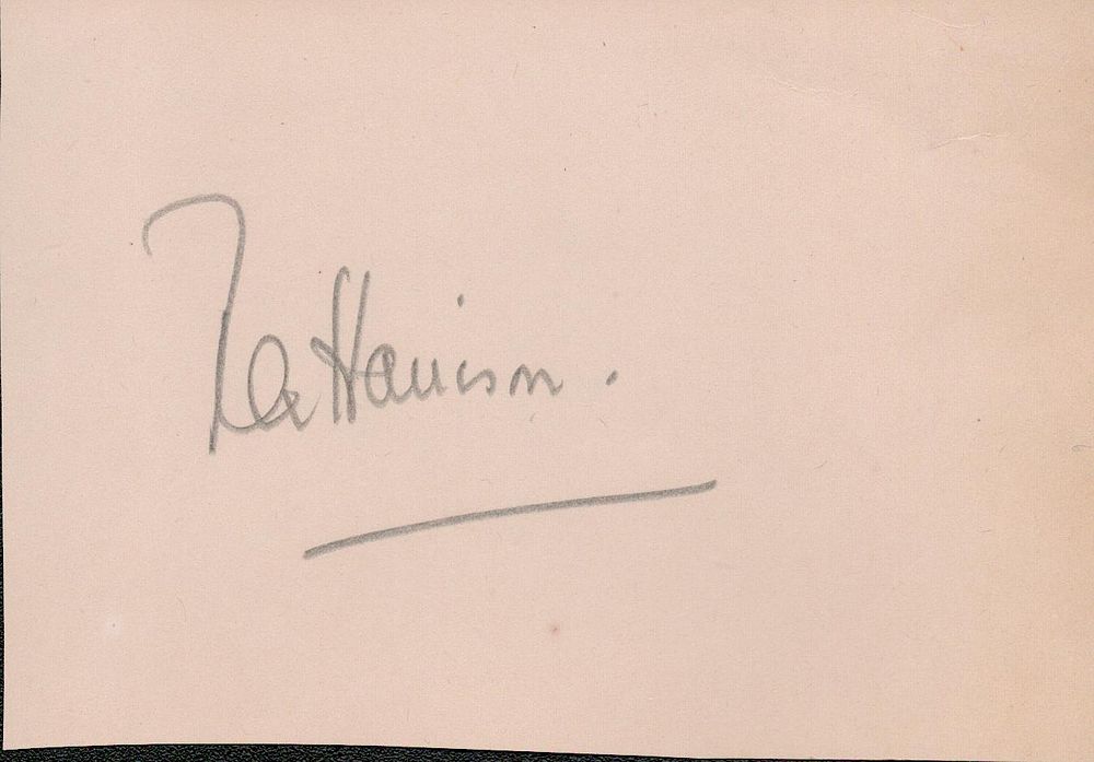 Lot 344: Rex Harrison signed album page. Good condition. All...