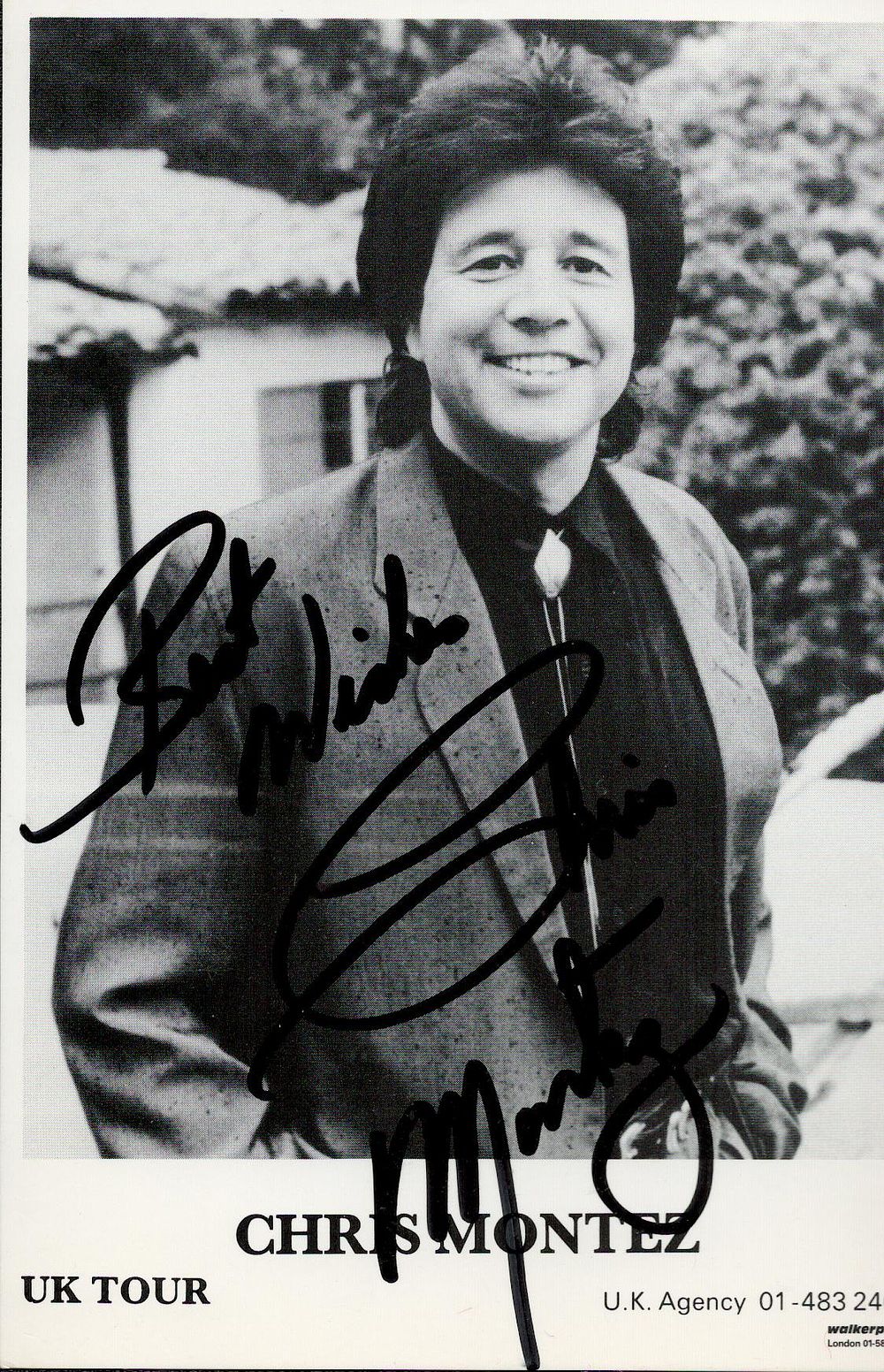 Lot 354: Chris Montez signed 6x4inch black and white photo....