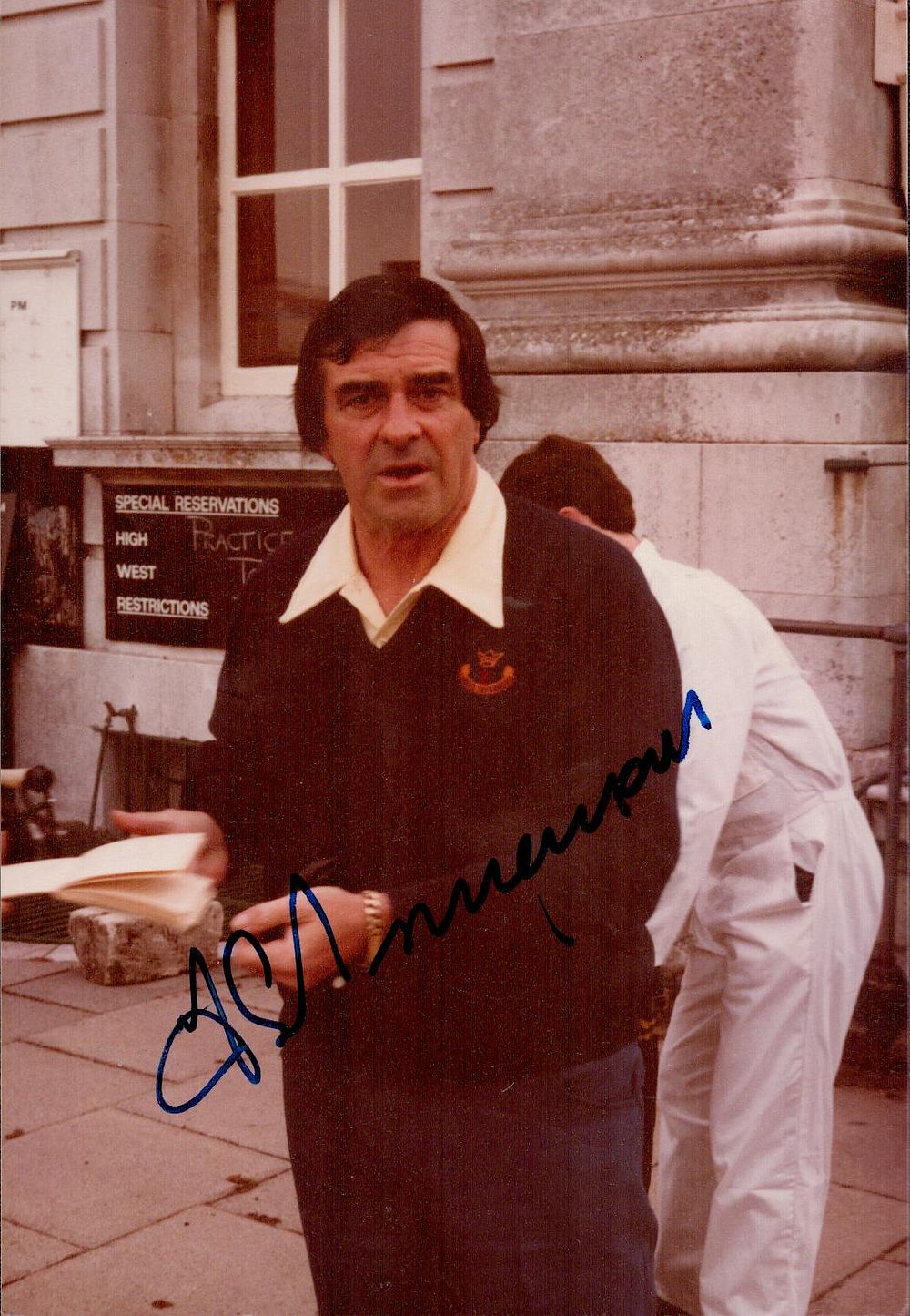 Lot 360: Freddie Trueman signed 6x4inch colour photo. Good condition....