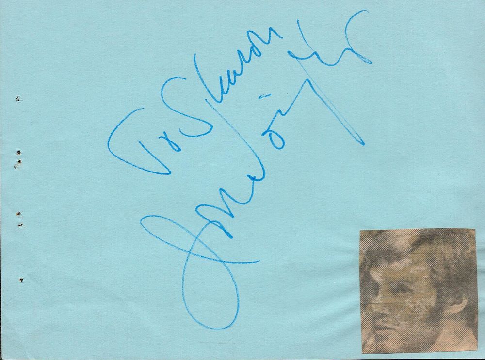 Lot 379: Jon Voigt signed album page. Good condition. All...