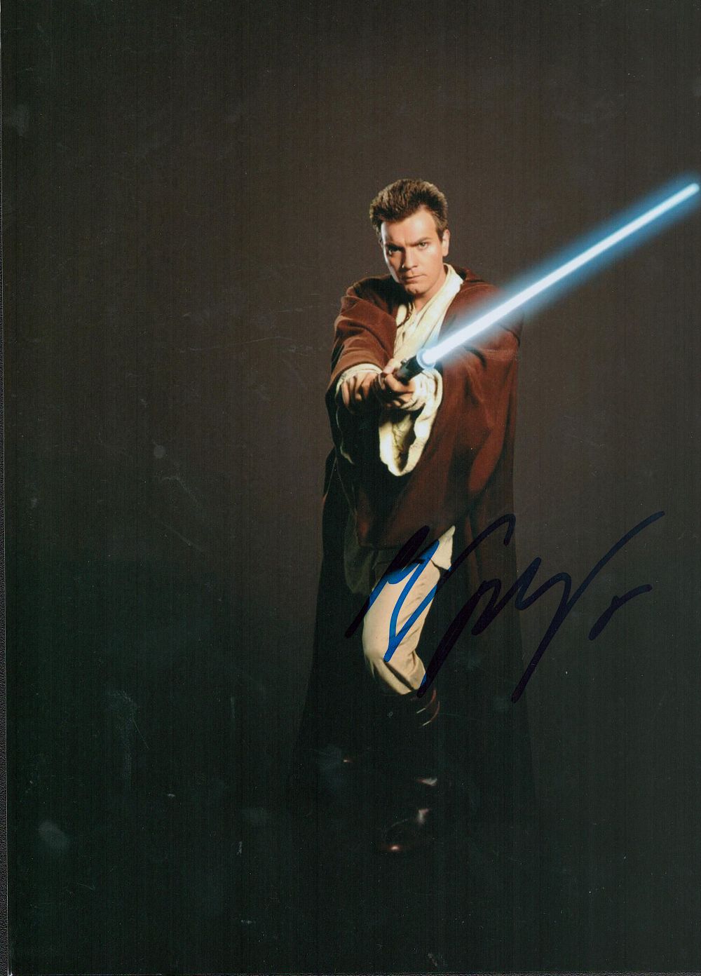 Lot 387: Ewan Mcgregor signed 10x8inch colour Star Wars photo....
