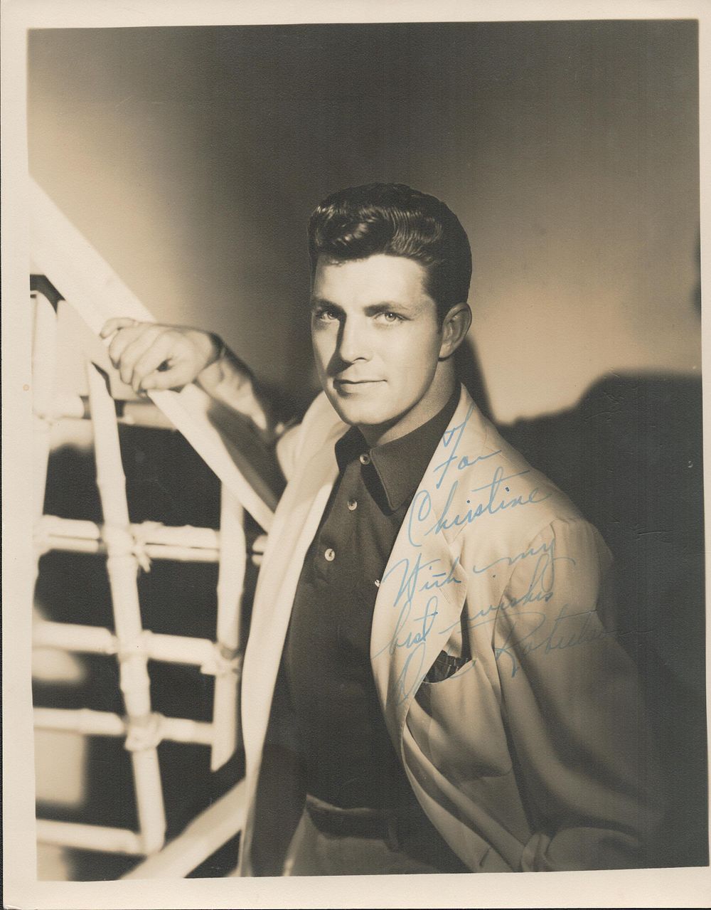 Lot 400: Dale Robertson signed 10x8inch vintage photo. Dedicated. Good...