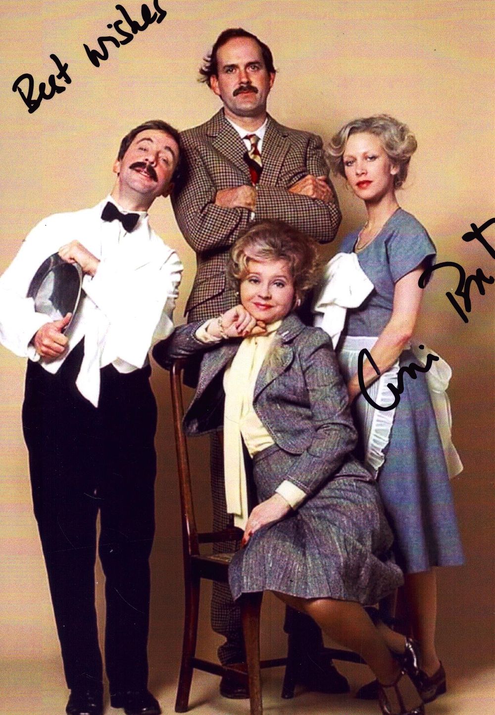 Lot 433: Connie Booth signed 7x5inch colour Fawlty Towers photo....