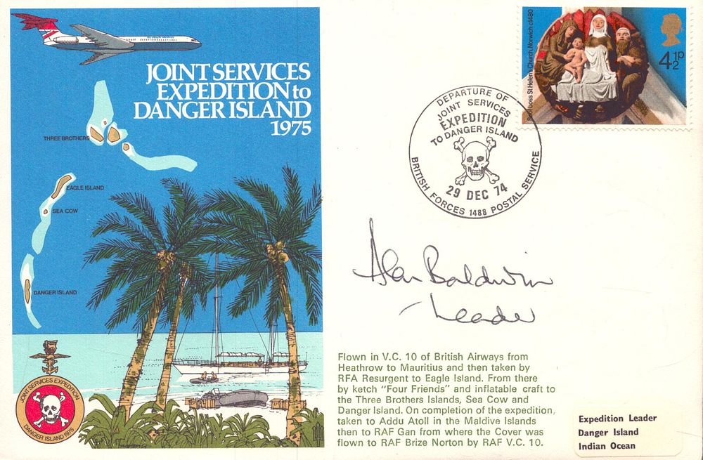 Lot 437: Alan Baldwin signed Joint Services expedition to Danger...
