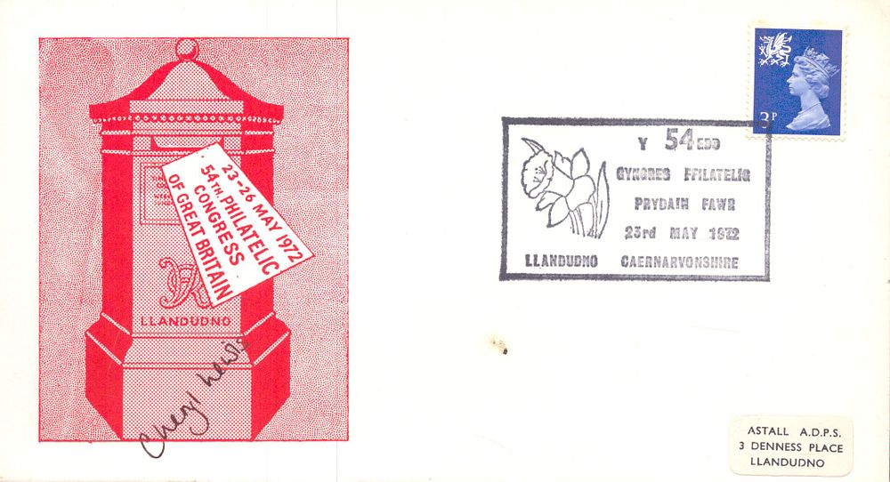 Lot 461: Cheryl Lewis signed 54th philatelic congress of Great...